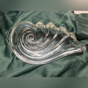 Vintage Mikasa Clearwater Candy Dish Wave Desig.